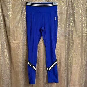 Free People Movement Cobalt Blue Zephyr Striped Leggings Small